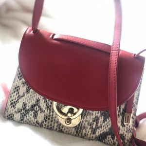 Ferragamo Jet Set Python/ Calf mini crossbody bag